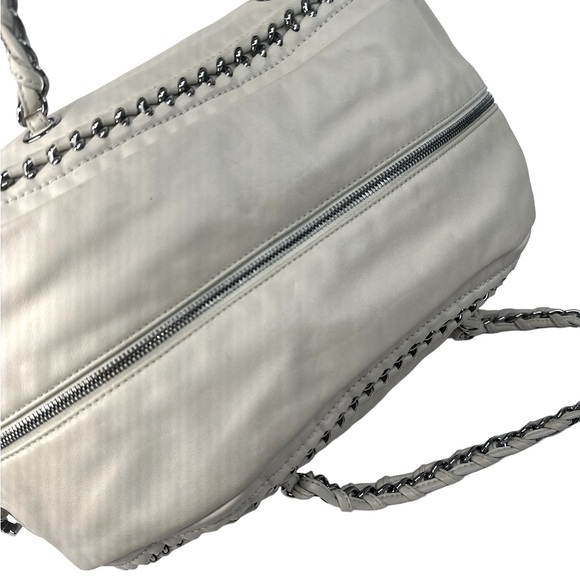 CHANEL CALF LEATHER MEDIUM LUXE LIGNE BEIGE BOWLER shoulder bag - Picture 4 of 16